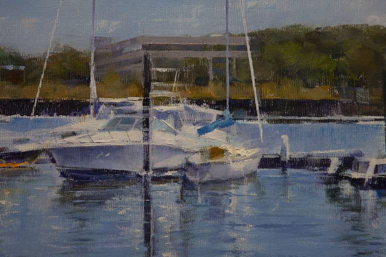 Original Yacht Painting by Oleg L Gorovyi