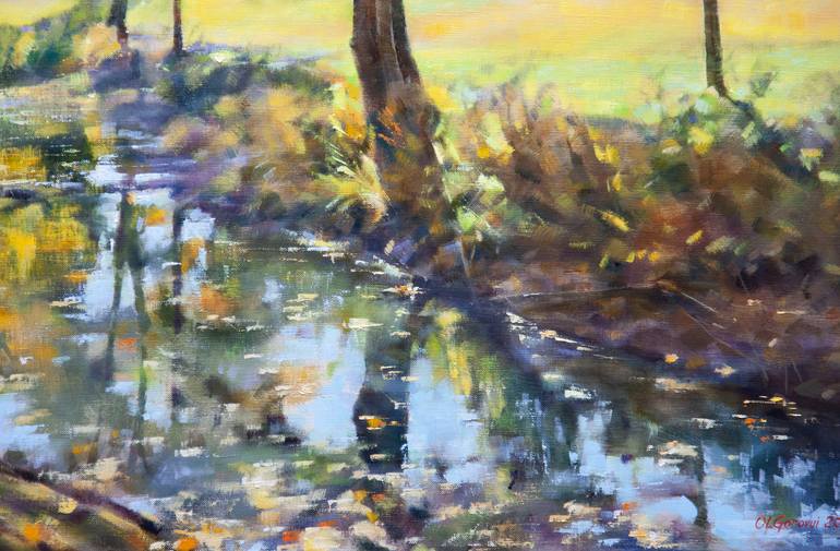 Original Impressionism Landscape Painting by Oleg L Gorovyi
