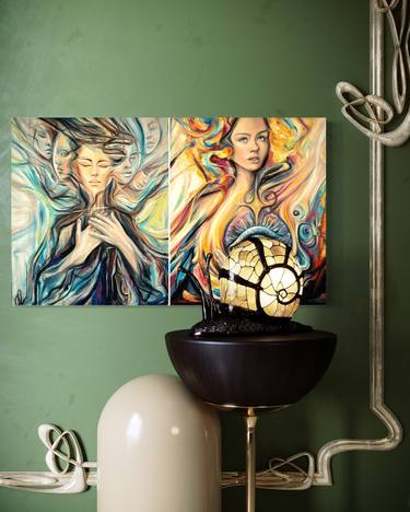 Original Surrealism Fantasy Paintings by Cornelia Dudca