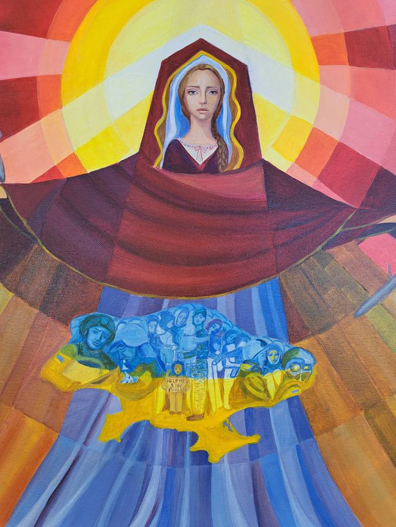 Original Art Deco Religion Painting by Maryna Melnyk