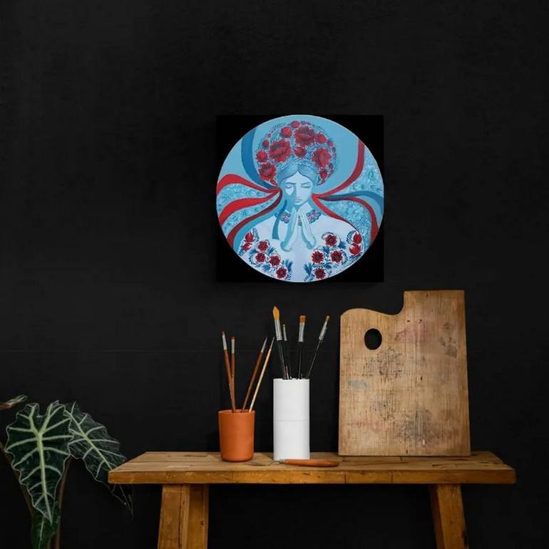 Original Folk Women Painting by Maryna Melnyk