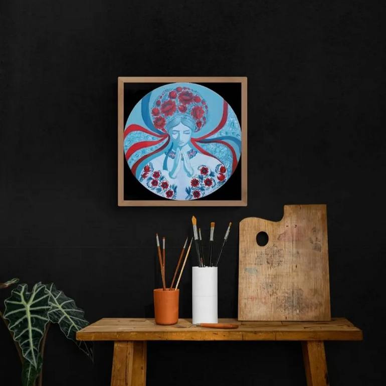Original Folk Women Painting by Maryna Melnyk