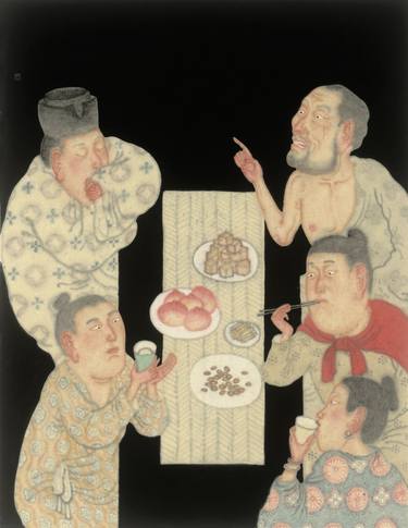 Print of Folk People Paintings by Yinglun Dai