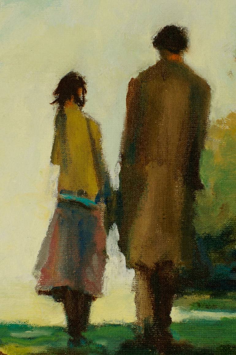 Original People Painting by Eugen Stoll
