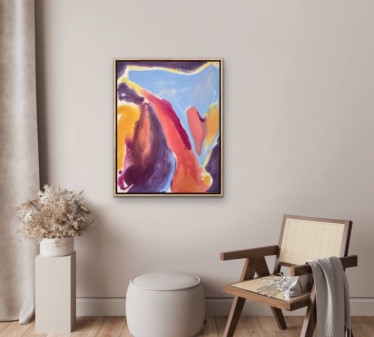 Original Abstract Expressionism Abstract Painting by May Lipkind