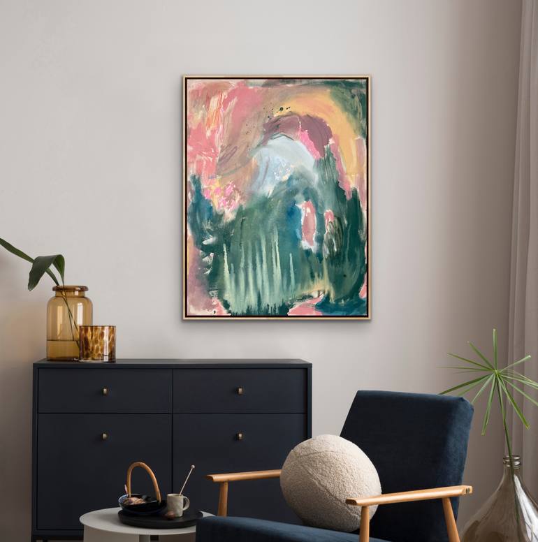 Original Abstract Expressionism Abstract Painting by May Lipkind