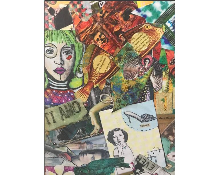 Original Abstract Expressionism Abstract Collage by lily kotila