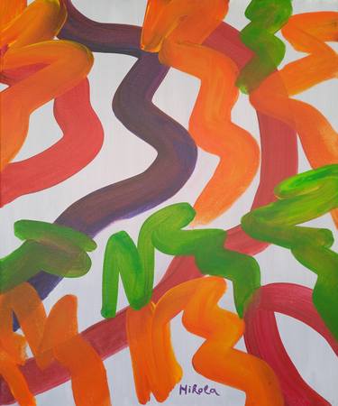 Original Abstract Expressionism Abstract Painting by Nikola Durdevic
