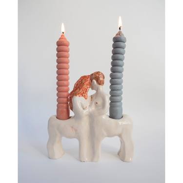 Wild and tender Two female centaurs candle holders thumb