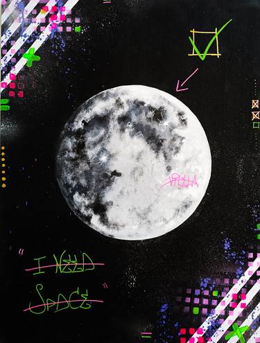 Print of Outer Space Paintings by Thaís Vilela de Carvalho