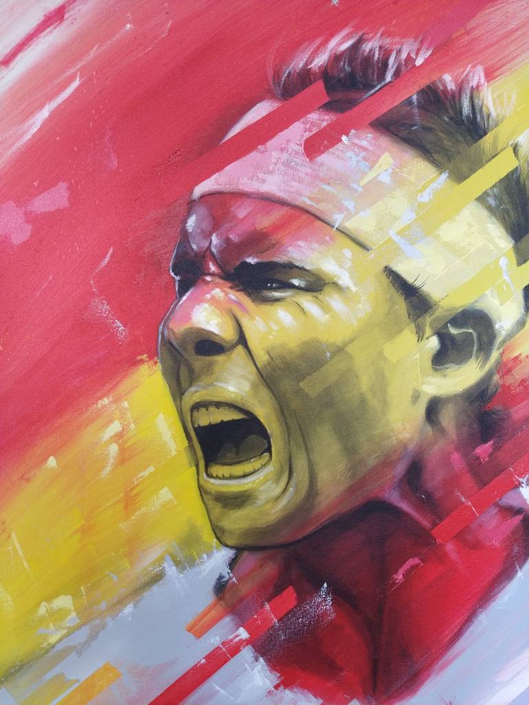 Original Portraiture Sports Painting by Rodrigo Othonicar