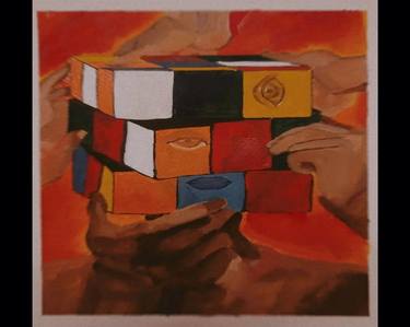 Original Expressionism Geometric Paintings by ROHIT PANDEY