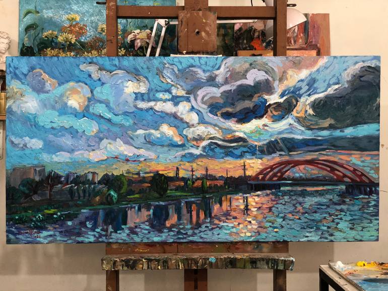 Original Contemporary Landscape Painting by Thi Xuan Thao Le