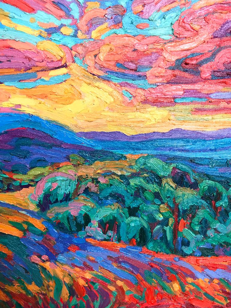 Original Contemporary Landscape Painting by Thi Xuan Thao Le