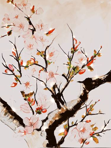 Original Abstract Expressionism Floral Digital by Jaden Park
