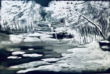 Original Black & White Landscape Mixed Media by Jaden Park