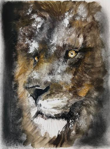 Original Abstract Animal Mixed Media by Jaden Park
