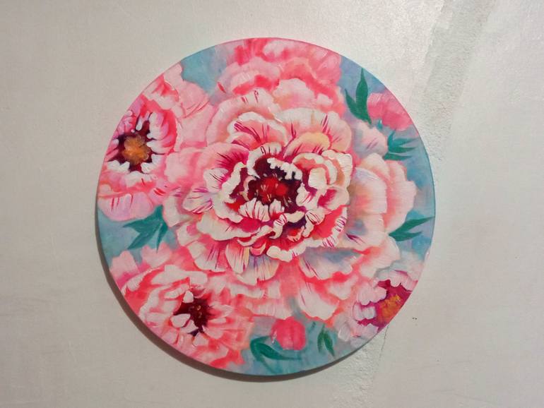 Original Abstract Botanic Painting by Daria Riabinina