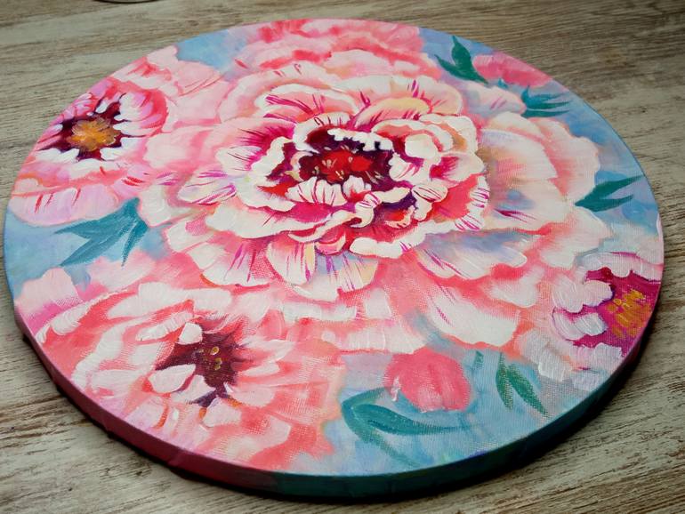 Original Abstract Botanic Painting by Daria Riabinina