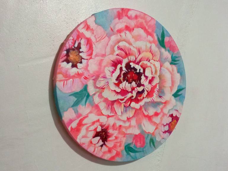 Original Abstract Botanic Painting by Daria Riabinina