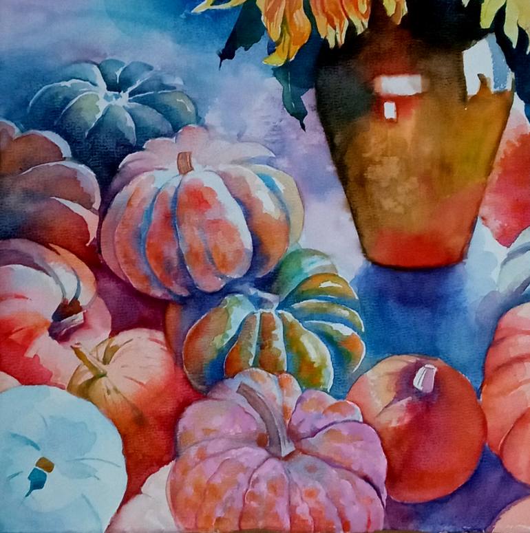Original Contemporary Floral Painting by Daria Riabinina