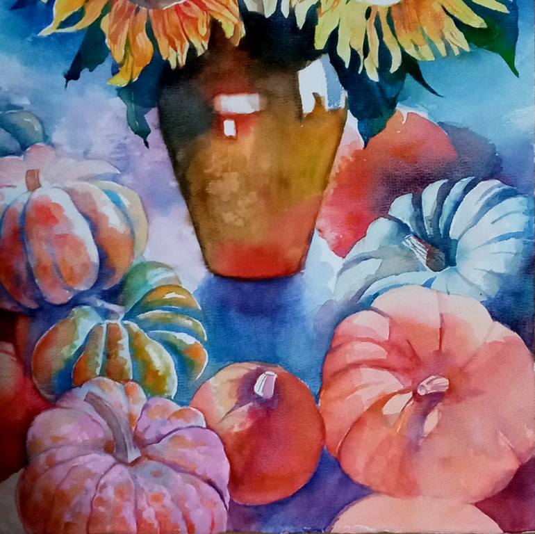 Original Contemporary Floral Painting by Daria Riabinina