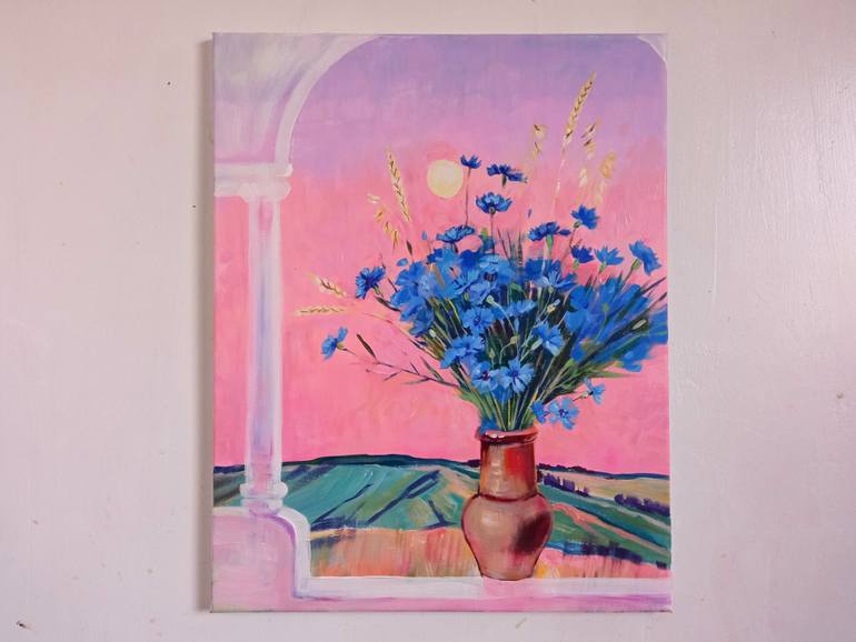 Original Impressionism Floral Painting by Daria Riabinina