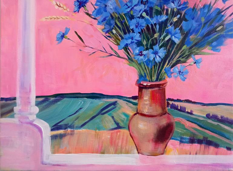 Original Impressionism Floral Painting by Daria Riabinina