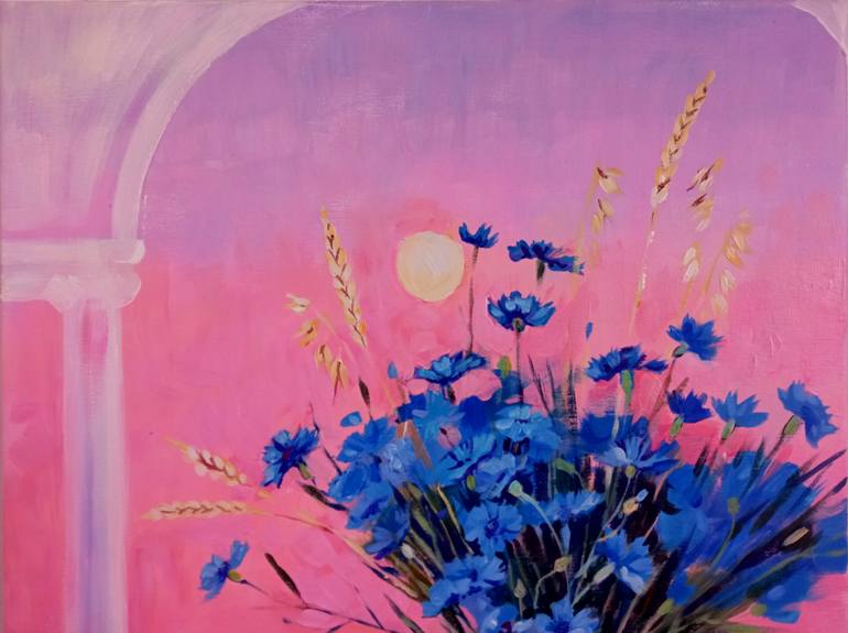 Original Impressionism Floral Painting by Daria Riabinina