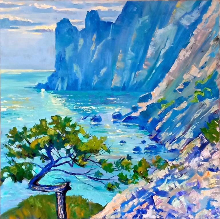 Print of Expressionism Seascape Paintings by Daria Riabinina