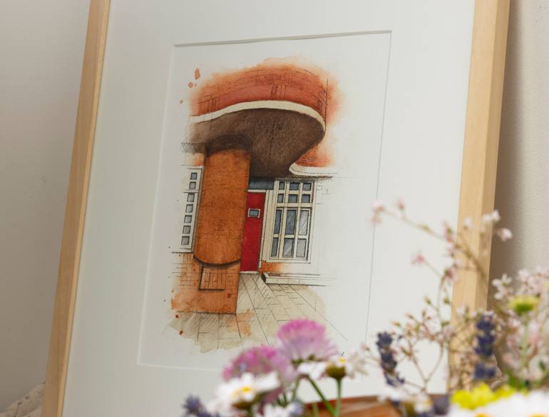 Original Illustration Architecture Painting by Natalie Burke