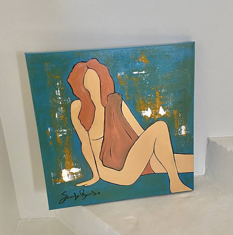 Original Nude Painting by Samfa Barbe