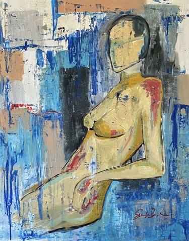 Original Abstract People Paintings by Samfa Barbe