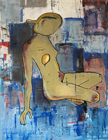 Original Abstract Nude Paintings by Samfa Barbe