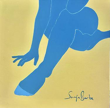 Original Abstract Nude Paintings by Samfa Barbe