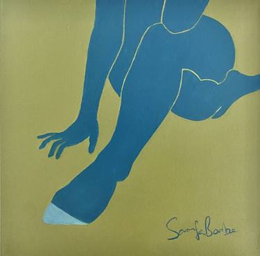 Original Abstract Nude Paintings by Samfa Barbe