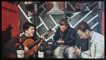 Original Figurative Music Paintings by Beatriz Arteaga