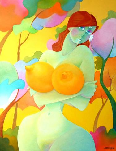 Print of Surrealism Nude Paintings by Alejandro Juan Salas