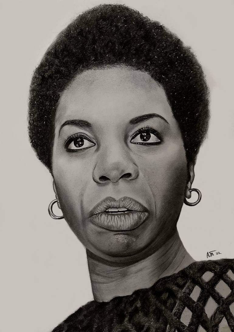 Nina Simone Drawing by Aleksandar Todorovic | Saatchi Art