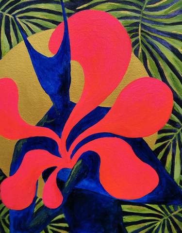 Original Abstract Expressionism Botanic Paintings by IRINA PETROVA