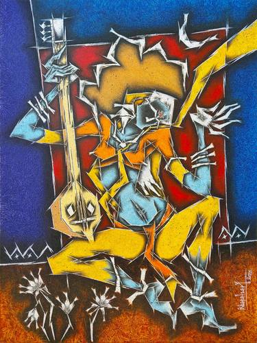 Original Abstract Expressionism Women Mixed Media by Narahari Punna