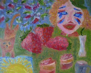 Original Modernism Time Painting by Olena Chuchak