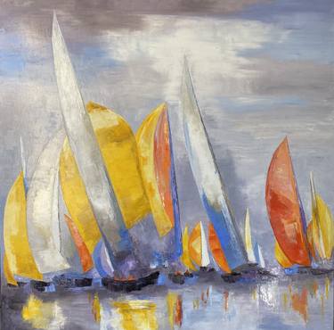 Original Boat Paintings by Laurence Mauviel