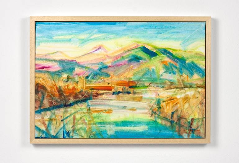 Original Post-impressionism Landscape Painting by Simone Romani