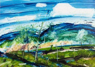 Original Expressionism Landscape Paintings by Simone Romani