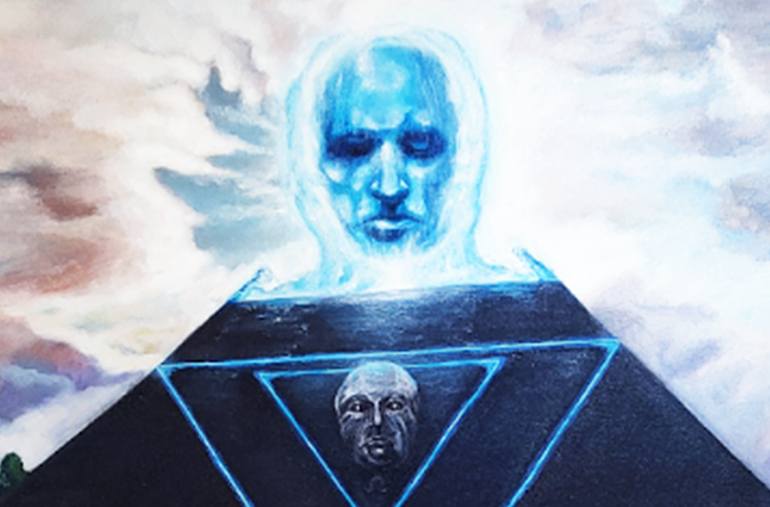 Original Conceptual Time Painting by Ignacio Sanzana