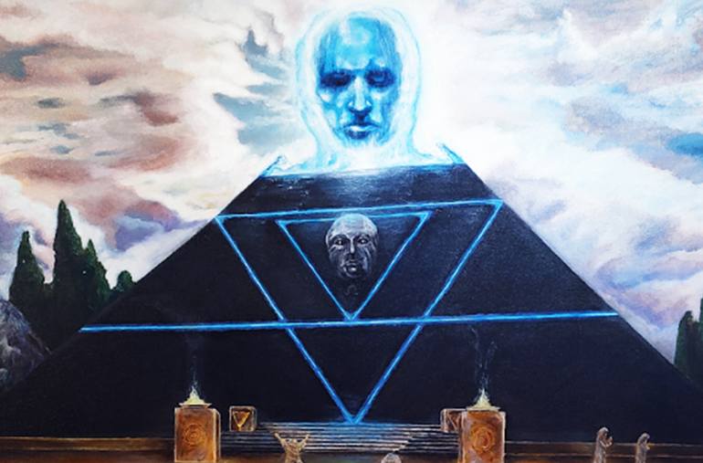 Original Conceptual Time Painting by Ignacio Sanzana