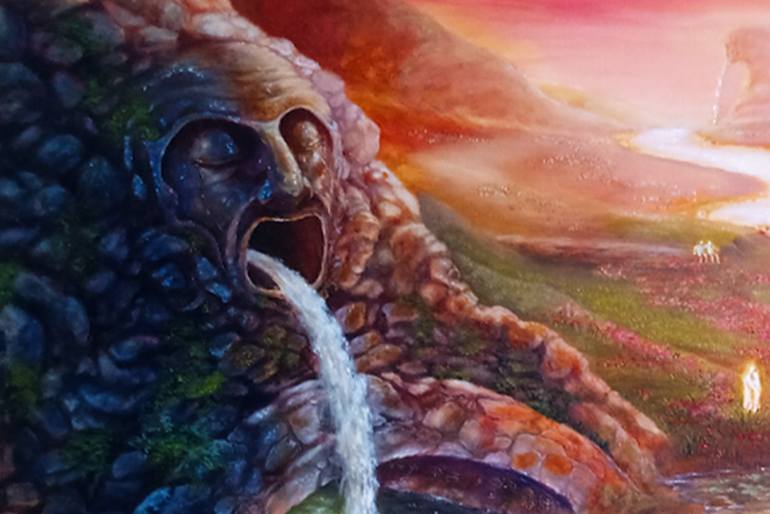 Original Surrealism Classical Mythology Painting by Ignacio Sanzana