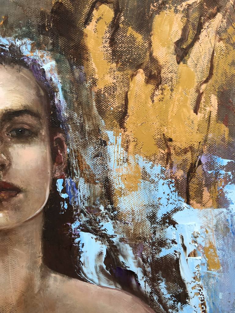 Original Abstract Expressionism Portrait Painting by Galina Sviridenko