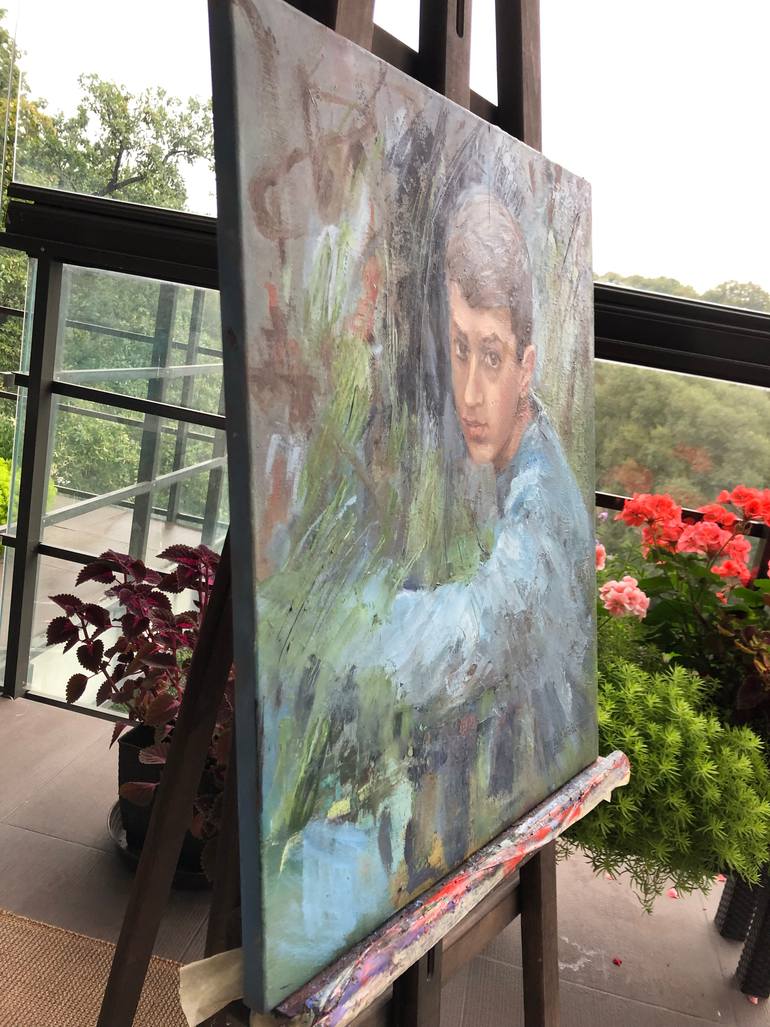 Original Abstract Expressionism People Painting by Galina Sviridenko